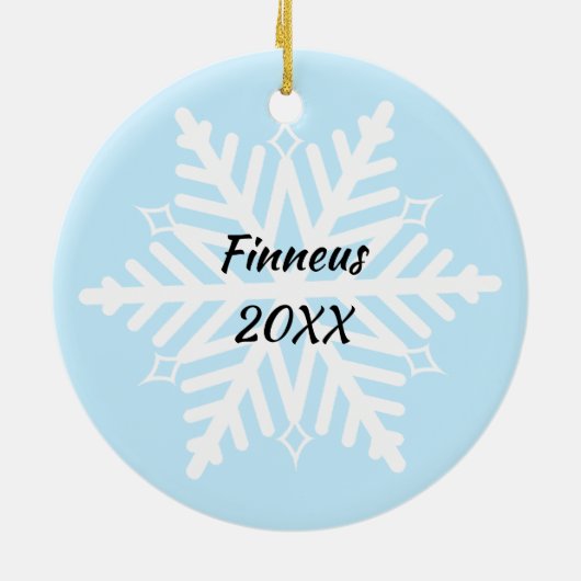 Personalisiertes Baby-Foto Keramik Ornament (Hinten)