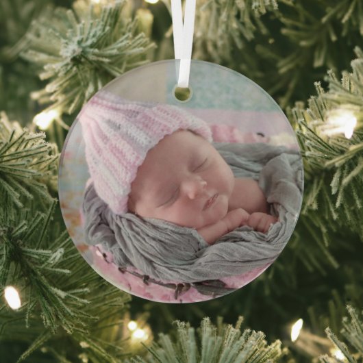Personalisiertes Baby-Foto Ornament Aus Glas (InSitu)
