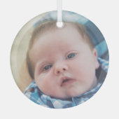 Personalisiertes Baby-Foto Ornament Aus Glas (Vorderseite)