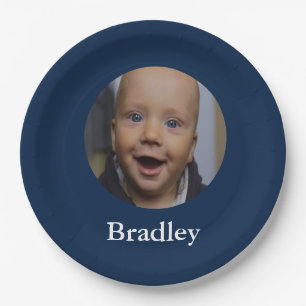 Personalisiertes Baby-Foto Pappteller