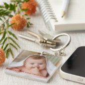 Personalisiertes Baby-Foto Schlüsselanhänger (Vorderseite rechts)