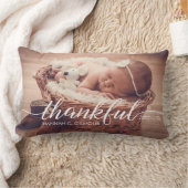 Personalisiertes Baby-Foto-Skript dankbar Lendenkissen (Decke)