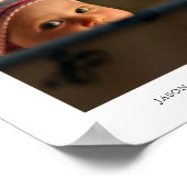 Personalisiertes Baby-Foto und Name Print Poster (Ecke)