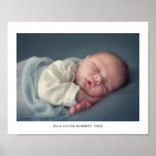 Personalisiertes Baby-Foto und Name Print Poster