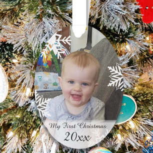 Personalisiertes Baby Foto Weihnachten Keepake Ornament