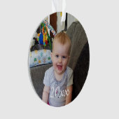 Personalisiertes Baby-Foto Weihnachtskuchen Ornament (Vorderseite)