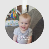 Personalisiertes Baby-Foto Weihnachtskuchen Ornament (Vorderseite)