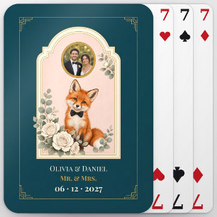 Personalisiertes Baby-Fuchs-Hochzeitsgeschenk-Foto Spielkarten