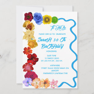 Personalisiertes Baby-Geschenk Neugeboren Alle Blu Einladung