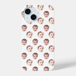 Personalisiertes Baby-Gesicht 2 Fotos Weiß Case-Mate iPhone Hülle