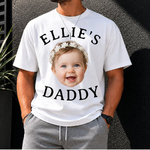Personalisiertes Baby-Gesicht Daddy Mommy-Fotogesc T-Shirt