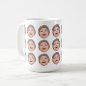 Personalisiertes Baby-Gesicht Fotos Niedlich Kaffe Kaffeetasse (Vorderseite Links)