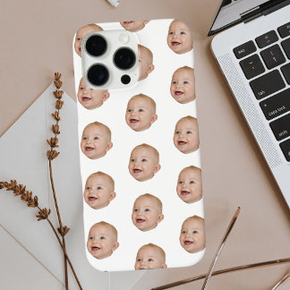 Personalisiertes Baby-Gesicht Muster Foto iPhone 16 Pro Max Hülle