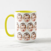 Personalisiertes Baby Gesicht Vater's Day Funny Ge Tasse (Links)