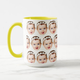 Personalisiertes Baby Gesicht Vater's Day Funny Ge Tasse