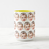 Personalisiertes Baby Gesicht Vater's Day Funny Ge Tasse (Zentrum)
