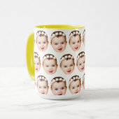Personalisiertes Baby Gesicht Vater's Day Funny Ge Tasse (Vorderseite Links)