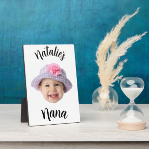 Personalisiertes Baby-Gesichtsfoto Name Nana-Gesch Fotoplatte