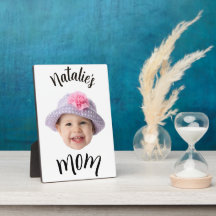 Personalisiertes Baby-Gesichtsfoto Name Neue Mutte