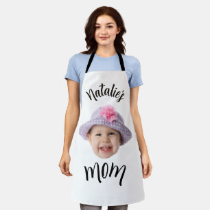 Personalisiertes Baby-Gesichtsfoto Name Neue Mutte Schürze