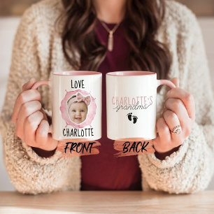 Personalisiertes Baby-Gesichtsfoto, Oma-Geburtstag Kaffeetasse