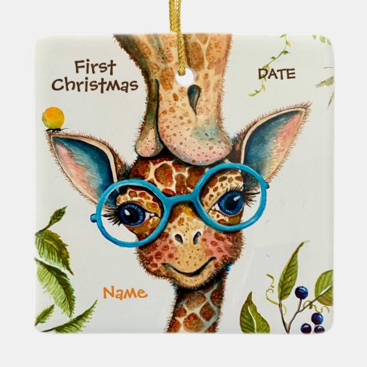 Personalisiertes Baby Giraffe Ornament (Vorderseite)
