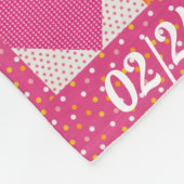 Personalisiertes Baby Girl Alphabet Quilt Design Fleecedecke (Ecke)