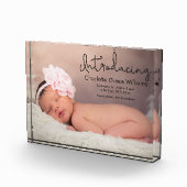 Personalisiertes Baby-Girl Geburtsankündigung Fotoblock (Rechts)