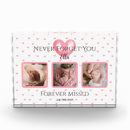 Personalisiertes Baby Girl Memorial Foto Keepake (Vorderseite)