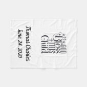 Personalisiertes Baby, Gott segne dieses Kind Fleecedecke (Vorderseite (Horizontal))
