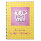 Personalisiertes Baby im ersten Jahr Notizblock (Vorderseite)