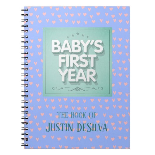 Personalisiertes Baby im ersten Jahr Notizblock (Vorderseite)