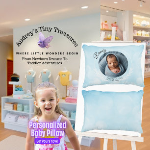 Personalisiertes Baby-Jungen-Kissen Dekokissen