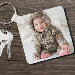 Personalisiertes Baby Keepake-Foto Schlüsselanhänger<br><div class="desc">Mit diesem individuellen Foto-Schlüsselanhänger erstellen Sie Ihren eigenen personalisierten Sake, der sich perfekt eignet, um einen besonderen Augenblick oder eine besondere Erinnerung zu feiern. Ob es sich um ein neues Foto, eine Familie, Freunde, Haustiere oder ein unvergessliches Erlebnis handelt, Sie können es selbst machen, indem Sie Ihre Lieblings-Fotos auf einer...</div>