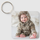 Personalisiertes Baby Keepake-Foto Schlüsselanhänger (Vorderseite)
