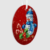 Personalisiertes Baby Keepake Ornament - Snowman (Vorderseite)