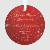 Personalisiertes Baby Keepake Ornament - Snowman (Rückseite)