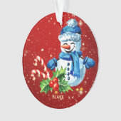 Personalisiertes Baby Keepake Ornament - Snowman (Vorderseite)