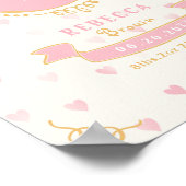 Personalisiertes Baby-Keepsakes Monogramm Poster (Ecke)