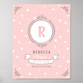 Personalisiertes Baby-Keepsakes Monogramm Poster (Vorne)