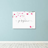 Personalisiertes Baby Kinderzimmer Name Kirry blub Leinwanddruck (Insitu (Holzboden))