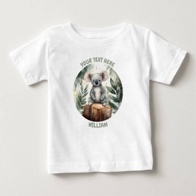Personalisiertes Baby Koala T-Shirt (Vorderseite)