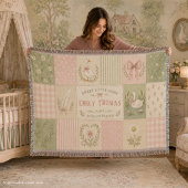 Personalisiertes Baby-Mädchen-Alberne-Gans-Patchwo Decke