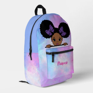 Personalisiertes Baby Mädchen Blau Bedruckter Rucksack