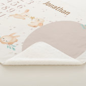 Personalisiertes Baby-Meilenstein-Kaninchen-Geschl Sherpadecke (3/4)
