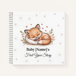 Personalisiertes Baby Memory Book - Fox Notizblock