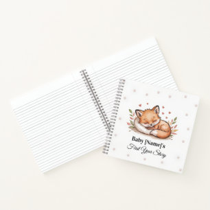 Personalisiertes Baby Memory Book - Fox Notizblock