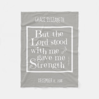 Personalisiertes Baby, mit Verse aus Timothy (grau Fleecedecke