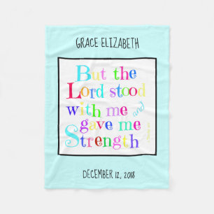 Personalisiertes Baby, mit Verse aus Timothy (Rege Fleecedecke