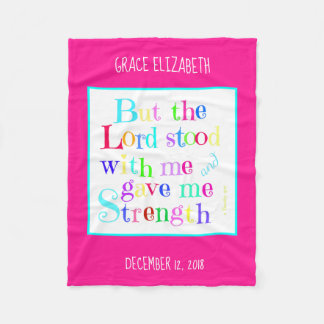 Personalisiertes Baby, mit Verse aus Timothy (Rege Fleecedecke